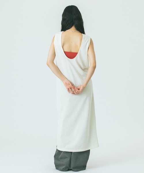 ROSE BUD(ローズバッド)の「【WEB・一部店舗限定】COLOR NEP 2WAY DRESS(ワンピース・レディース・ネイビー/グレー/ホワイト・ONE SIZE)」の6枚目の写真
