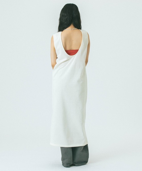 ROSE BUD(ローズバッド)の「【WEB・一部店舗限定】COLOR NEP 2WAY DRESS(ワンピース・レディース・ネイビー/グレー/ホワイト・ONE SIZE)」の7枚目の写真