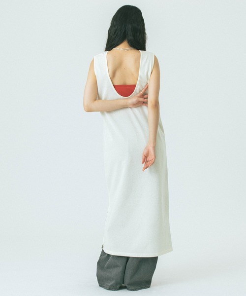 ROSE BUD(ローズバッド)の「【WEB・一部店舗限定】COLOR NEP 2WAY DRESS(ワンピース・レディース・ネイビー/グレー/ホワイト・ONE SIZE)」の8枚目の写真