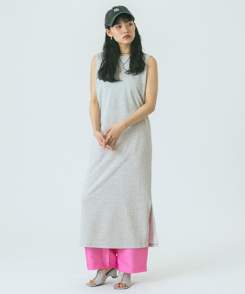 ROSE BUD(ローズバッド)の「【WEB・一部店舗限定】COLOR NEP 2WAY DRESS(ワンピース・レディース・ネイビー/グレー/ホワイト・ONE SIZE)」の9枚目の写真
