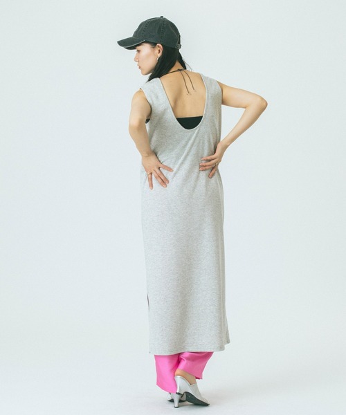 ROSE BUD(ローズバッド)の「【WEB・一部店舗限定】COLOR NEP 2WAY DRESS(ワンピース・レディース・ネイビー/グレー/ホワイト・ONE SIZE)」の15枚目の写真