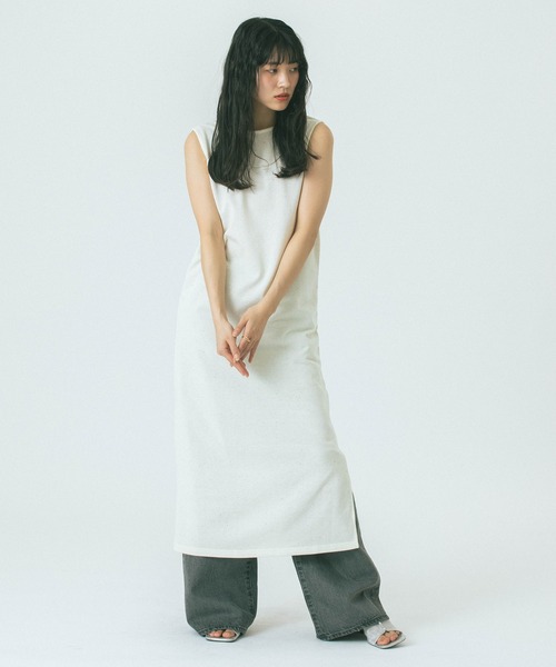 ROSE BUD(ローズバッド)の「【WEB・一部店舗限定】COLOR NEP 2WAY DRESS(ワンピース・レディース・ネイビー/グレー/ホワイト・ONE SIZE)」の22枚目の写真