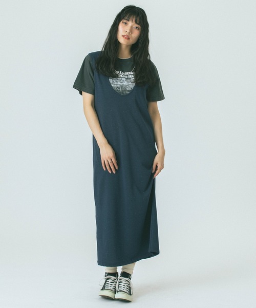 ROSE BUD(ローズバッド)の「【WEB・一部店舗限定】COLOR NEP 2WAY DRESS(ワンピース・レディース・ネイビー/グレー/ホワイト・ONE SIZE)」の21枚目の写真