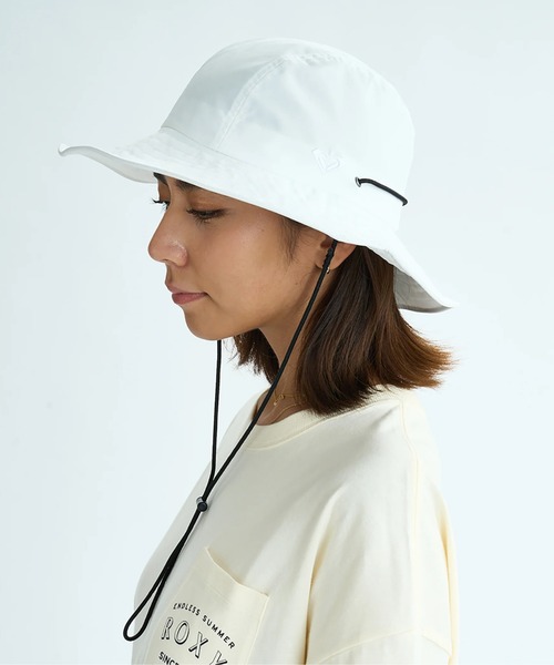 ROXY（ロキシー）の「SURFCAMP SAFARI HAT/ロキシーサーフハット（ハット・レディース・ホワイト/パープル/ブラック・FREE）」の4枚目の写真
