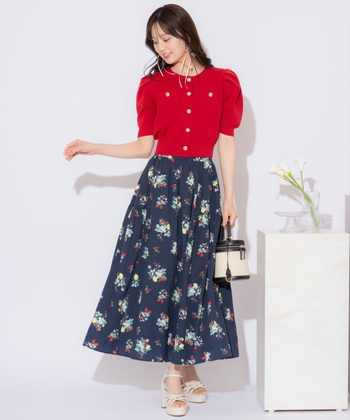 WILLSELECTION（ウィルセレクション）の「ポケットデザインパフカーディガン（カーディガン/ボレロ・レディース・ネイビー/ピンク/オフホワイト/サックスブルー/レッド・FREE）」の21枚目の写真