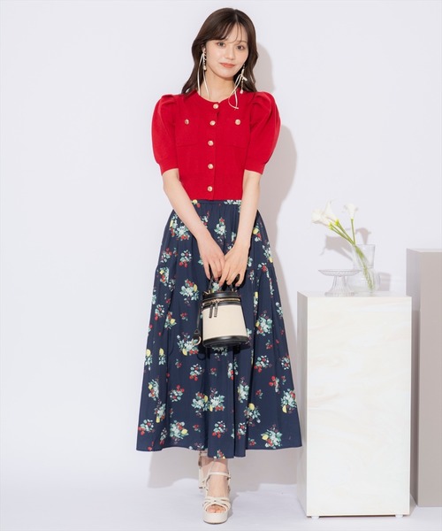 WILLSELECTION（ウィルセレクション）の「ポケットデザインパフカーディガン（カーディガン/ボレロ・レディース・ネイビー/ピンク/オフホワイト/サックスブルー/レッド・FREE）」の12枚目の写真