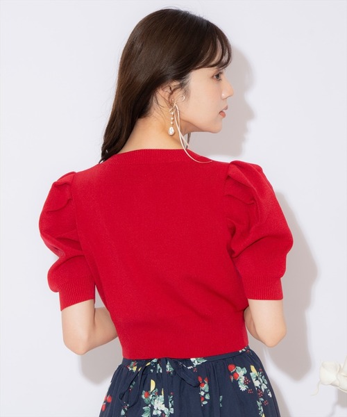 WILLSELECTION（ウィルセレクション）の「ポケットデザインパフカーディガン（カーディガン/ボレロ・レディース・ネイビー/ピンク/オフホワイト/サックスブルー/レッド・FREE）」の15枚目の写真