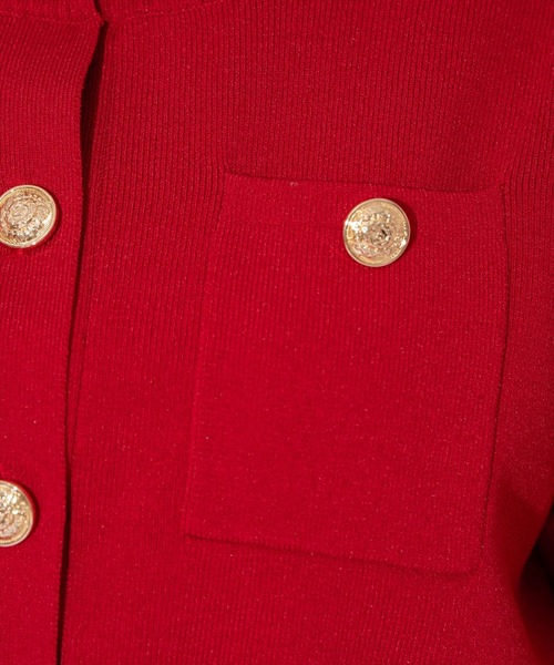 WILLSELECTION（ウィルセレクション）の「ポケットデザインパフカーディガン（カーディガン/ボレロ・レディース・ネイビー/ピンク/オフホワイト/サックスブルー/レッド・FREE）」の18枚目の写真