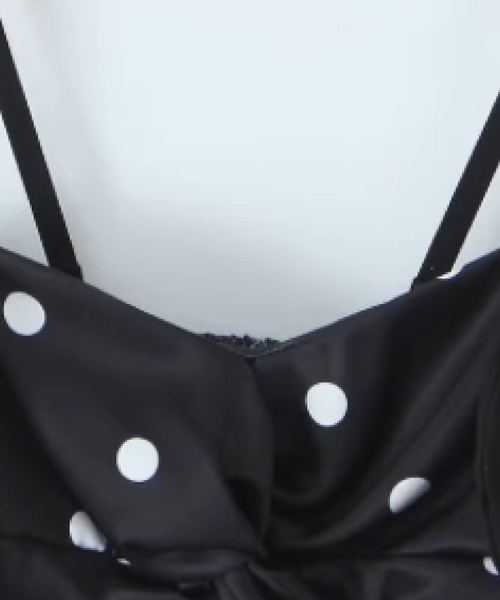 キャミソール French Piping Dots Cami French Piping Dots Cami/フレンチパイピングドットキャミソール