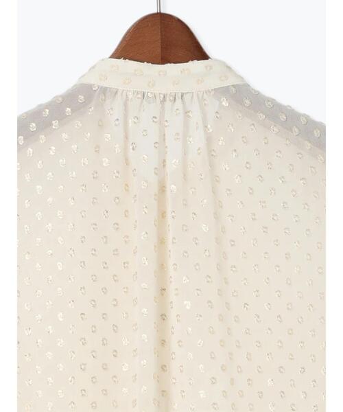 Te chichi CLASSIC（テチチクラシック）の「【JAPAN FABRIC】箔ドットジャガードラッフルヨークブラウス《2025summer catalog item》（シャツ/ブラウス・レディース・ベージュ・F）」の15枚目の写真
