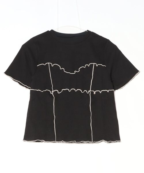 Per sist ence（パーシエンス）の「カットリブ配色メロープルオーバー（Tシャツ/カットソー・レディース・アイボリー/ブラック/モカ/グリーン・ONE SIZE）」の11枚目の写真