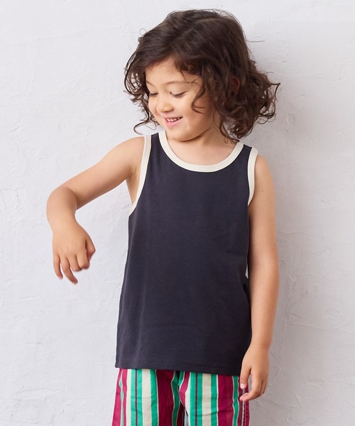 MARKEY'S（マーキーズ）の「無地スパンフライスタンクトップ（タンクトップ・キッズ・ライトグリーン/グリーン/オレンジ/オフホワイト/グレー/ブラック・80/90/100/110/120/130/140）」の2枚目の写真