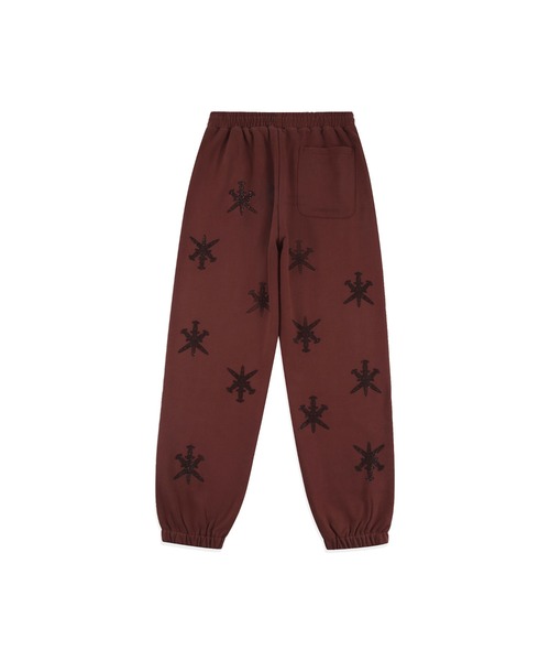 UNKNOWN LONDON（アンノウン・ロンドン）の「スウェットパンツ｜BROWN BLACK RHINESTONE JOGGER｜Unknown London（スウェットパンツ・メンズ・ブラウン・S/L/XL）」の2枚目の写真