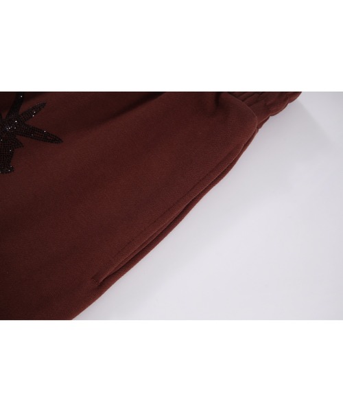 UNKNOWN LONDON（アンノウン・ロンドン）の「スウェットパンツ｜BROWN BLACK RHINESTONE JOGGER｜Unknown London（スウェットパンツ・メンズ・ブラウン・S/L/XL）」の4枚目の写真