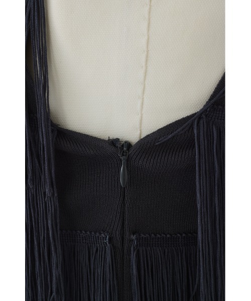 RIM.ARK(リムアーク)の「Fringe N/S knit tops フリンジノースリーブニットトップス(ニット/セーター・レディース・マジェンタ/ブラック/グレー・36/38)」の17枚目の写真