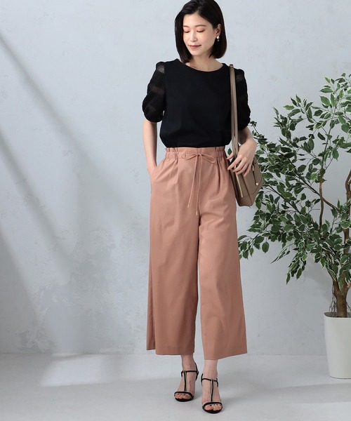 GALLORIA（ギャローリア）の「レーススリーブ切替プルオーバー（Tシャツ/カットソー・レディース・ブラック/マスタード/オフホワイト・LL/S/M/L）」の8枚目の写真