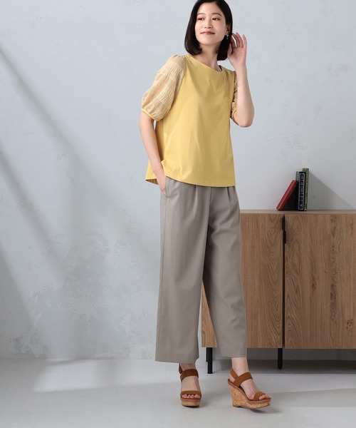 GALLORIA（ギャローリア）の「レーススリーブ切替プルオーバー（Tシャツ/カットソー・レディース・ブラック/マスタード/オフホワイト・LL/S/M/L）」の15枚目の写真