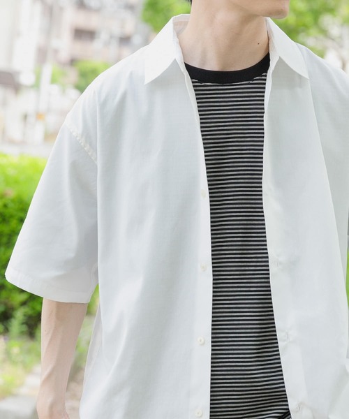 ITEMS URBANRESEARCH(アイテムズ アーバンリサーチ)の「抗菌防臭ブロードショートスリーブシャツ(シャツ/ブラウス・メンズ・ホワイト/ブルー系その他/ネイビー・MEDIUM/LARGE)」の19枚目の写真