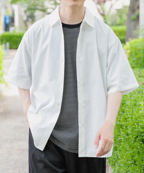 ITEMS URBANRESEARCH(アイテムズ アーバンリサーチ)の「抗菌防臭ブロードショートスリーブシャツ(シャツ/ブラウス・メンズ・ホワイト/ブルー系その他/ネイビー・MEDIUM/LARGE)」の20枚目の写真