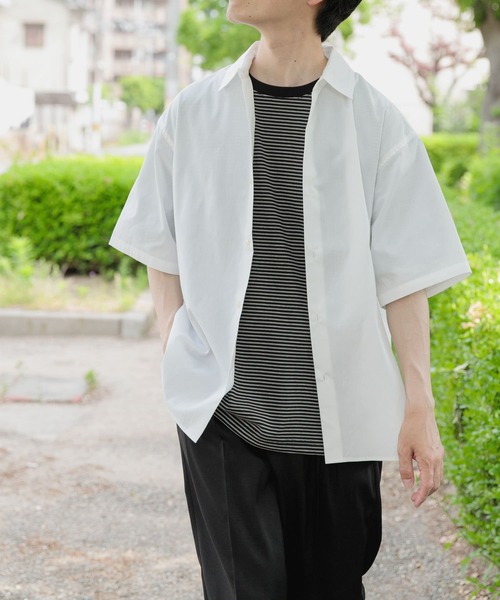 ITEMS URBANRESEARCH(アイテムズ アーバンリサーチ)の「抗菌防臭ブロードショートスリーブシャツ(シャツ/ブラウス・メンズ・ホワイト/ブルー系その他/ネイビー・MEDIUM/LARGE)」の21枚目の写真