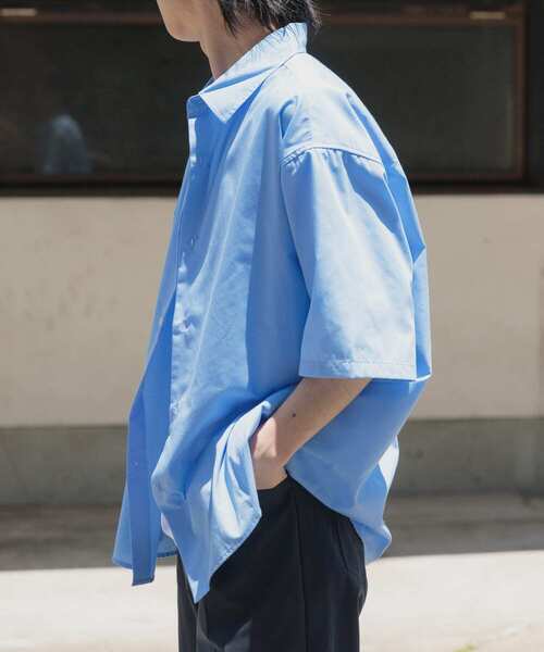 ITEMS URBANRESEARCH(アイテムズ アーバンリサーチ)の「抗菌防臭ブロードショートスリーブシャツ(シャツ/ブラウス・メンズ・ホワイト/ブルー系その他/ネイビー・MEDIUM/LARGE)」の8枚目の写真