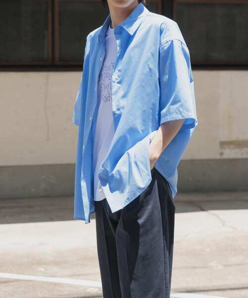 ITEMS URBANRESEARCH(アイテムズ アーバンリサーチ)の「抗菌防臭ブロードショートスリーブシャツ(シャツ/ブラウス・メンズ・ホワイト/ブルー系その他/ネイビー・MEDIUM/LARGE)」の9枚目の写真