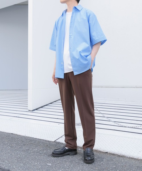 ITEMS URBANRESEARCH(アイテムズ アーバンリサーチ)の「抗菌防臭ブロードショートスリーブシャツ(シャツ/ブラウス・メンズ・ホワイト/ブルー系その他/ネイビー・MEDIUM/LARGE)」の16枚目の写真