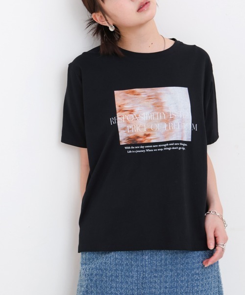 セール】インクジェットプリント半袖Tシャツ（Tシャツ