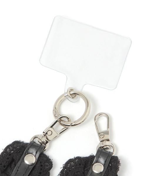 Heather（ヘザー）の「コットンスマホショルダー　497687（スマホグッズ・レディース・ブラック/アイボリー・ONE SIZE）」の3枚目の写真