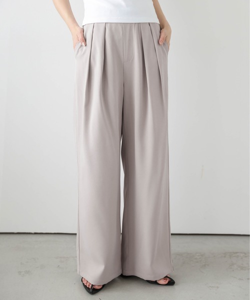 La-gemme(ラジェム)の「【日本製】タックワイドパンツ(その他パンツ・レディース・アイボリー/グレイッシュベージュ/ベージュ/ネイビー/ブラック・M/L)」の19枚目の写真
