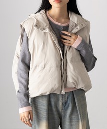 SETUP7（セットアップセブン）の「【MAGASIN DE MODE Onjna】マットタフタ ファイバーダウン フーディベスト フェイクダウン Y2K 韓国 XNN（ダウンベスト）」