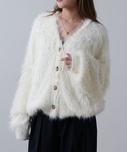 〖 新品 〗Lui's 2024AW シャギーカーディガン　Fサイズ シャギーカーディガン（カーディガン/ボレロ）｜Lui's（ルイス
