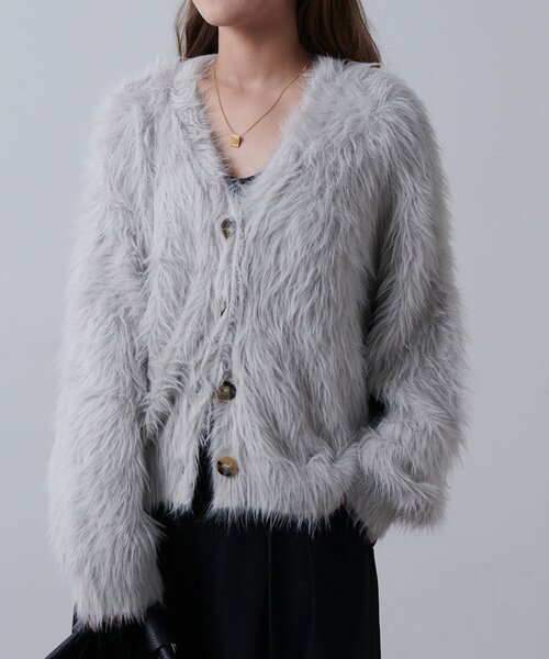 〖 新品 〗Lui's 2024AW シャギーカーディガン　Fサイズ 新品 〗Lui's 2024AW シャギーカーディガン Fサイズ シャギー