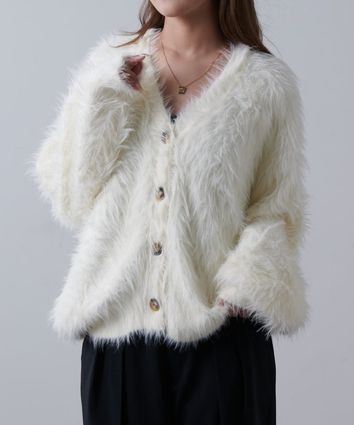 〖 新品 〗Lui's 2024AW シャギーカーディガン　Fサイズ 新品 〗Lui's 2024AW シャギーカーディガン Fサイズ 新品