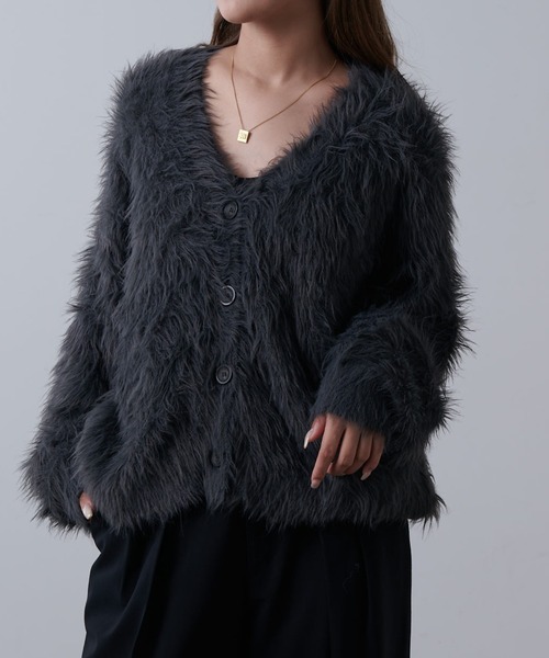 〖 新品 〗Lui's 2024AW シャギーカーディガン　Fサイズ 新品 〗Lui's 2024AW シャギーカーディガン Fサイズ シャギー