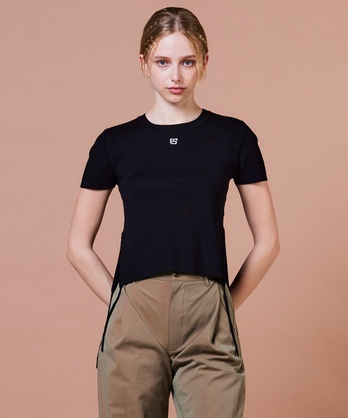 DOUBLE STANDARD CLOTHING(ダブルスタンダードクロージング)の「ドローストリング ニットトップス(ニット/セーター・レディース・オフホワイト/ブラック・FREE)」の7枚目の写真