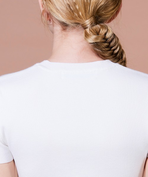 DOUBLE STANDARD CLOTHING(ダブルスタンダードクロージング)の「ドローストリング ニットトップス(ニット/セーター・レディース・オフホワイト/ブラック・FREE)」の12枚目の写真