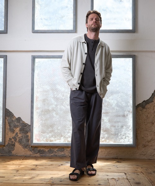 paradigm（パラダイム）の「【paradigm】ガス焼きワッフルヘンリーネックT（Tシャツ/カットソー・メンズ・ブラック/ダークグレー/ホワイト・MEDIUM/LARGE/X-LARGE）」の15枚目の写真