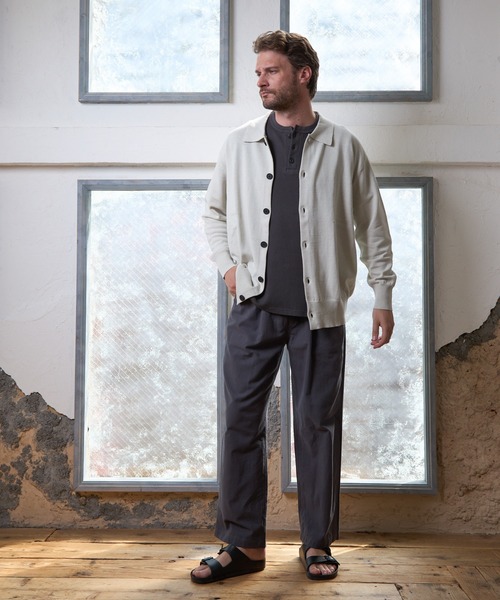 paradigm（パラダイム）の「【paradigm】ガス焼きワッフルヘンリーネックT（Tシャツ/カットソー・メンズ・ブラック/ダークグレー/ホワイト・MEDIUM/LARGE/X-LARGE）」の18枚目の写真