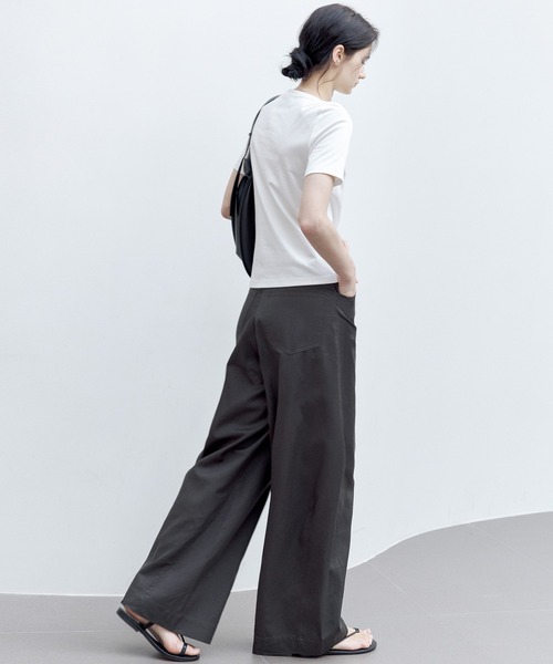 tageechita（タジチタ）の「【tageechita】スーピマコットン ボートネックTシャツ（Tシャツ/カットソー・レディース・ブラック/ホワイト・S/M/L）」の17枚目の写真