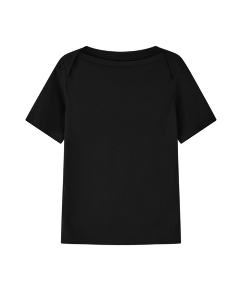 tageechita（タジチタ）の「【tageechita】スーピマコットン ボートネックTシャツ（Tシャツ/カットソー・レディース・ブラック/ホワイト・S/M/L）」の20枚目の写真