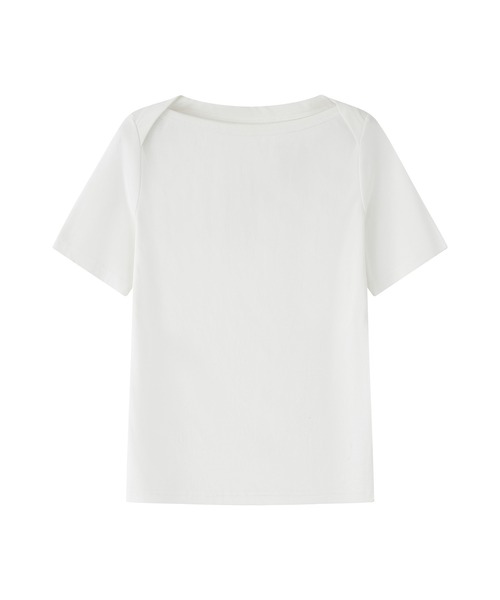 tageechita（タジチタ）の「【tageechita】スーピマコットン ボートネックTシャツ（Tシャツ/カットソー・レディース・ブラック/ホワイト・S/M/L）」の21枚目の写真