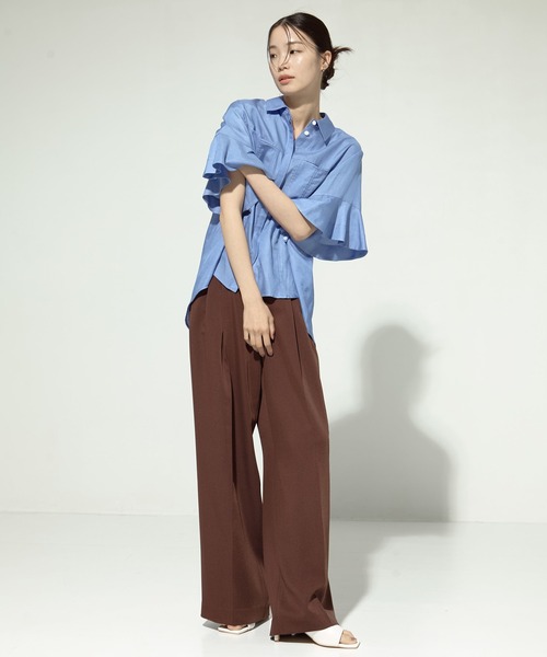 ブラウス シャツ 「STUDIOUS/ステュディオス」Hem Flare 2way Blouse/ヘムフレアブラウス レディース STUDIOUS ブラウス シャツ 「STUDIOUS/ステュディオス」Hem