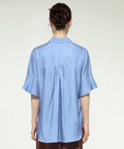 STUDIOUS（ステュディオス）の「【STUDIOUS/ステュディオス】Hem Flare 2way Blouse/ヘムフレアブラウス（シャツ/ブラウス・レディース・ホワイト/ブラック/サックスブルー・FREE）」の20枚目の写真