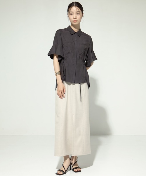 ブラウス シャツ 「STUDIOUS/ステュディオス」Hem Flare 2way Blouse/ヘムフレアブラウス レディース STUDIOUS/ステュディオス】Hem Flare 2way Blouse/ヘムフレア