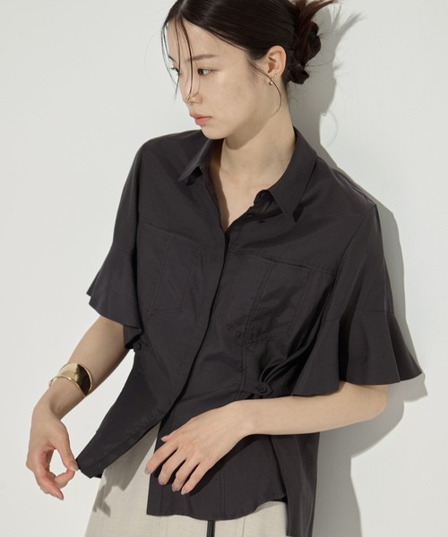 STUDIOUS - 美品◆【STUDIOUSステュディオス】◆フリルベスト付ブラウスシャツ◆オフィス STUDIOUS/ステュディオス】Hem Flare 2way Blouse/ヘムフレア