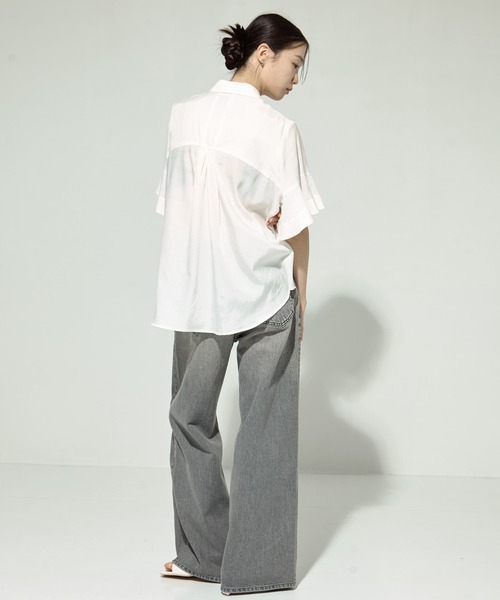 STUDIOUS/ステュディオス】Hem Flare 2way Blouse/ヘムフレア
