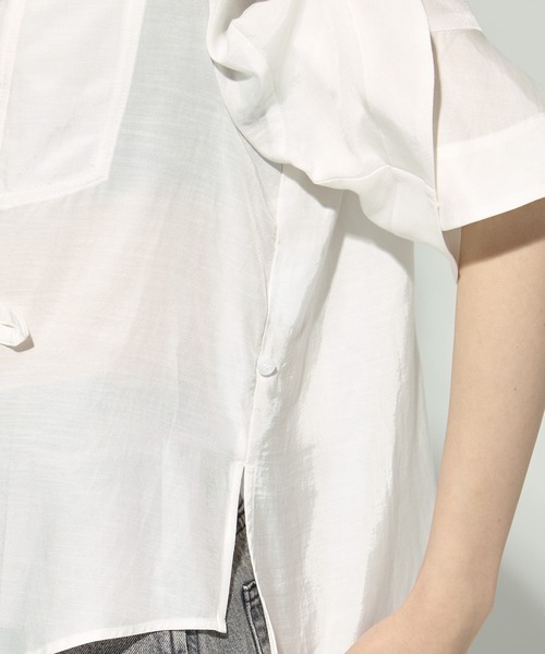 ブラウス シャツ 「STUDIOUS/ステュディオス」Hem Flare 2way Blouse/ヘムフレアブラウス レディース STUDIOUS/ステュディオス】Hem Flare 2way Blouse/ヘムフレア