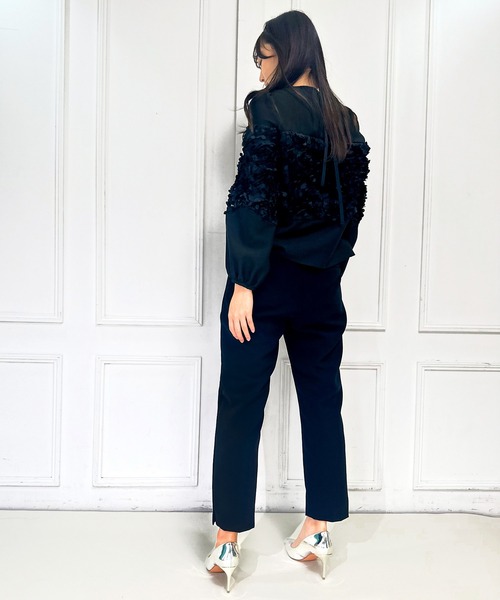 Ranerrh（ラネリ）の「フォーマルテーパードパンツ【喪服・礼服】【入卒式・結婚式】【セットアップ展開有】【オフィス/ビジネスにも使える】【正喪服】【秋冬用】（スーツパンツ・レディース・ブラック・38）」の17枚目の写真