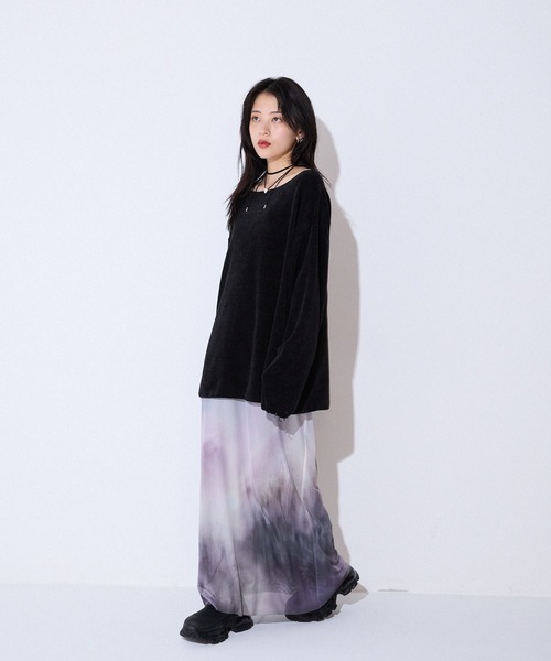 グラフィックシアースカート　ジーナシス　新品未使用　今季新作 本日限定♡新品未使用♡今季新作♡ジーナシス♡ グラフィック